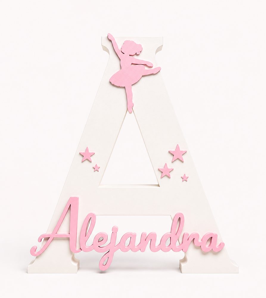 Ballerina letter A name sign Alejandra