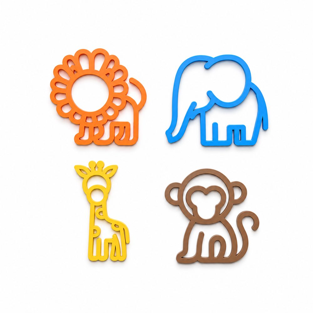 Safari animal nursery wall decor set